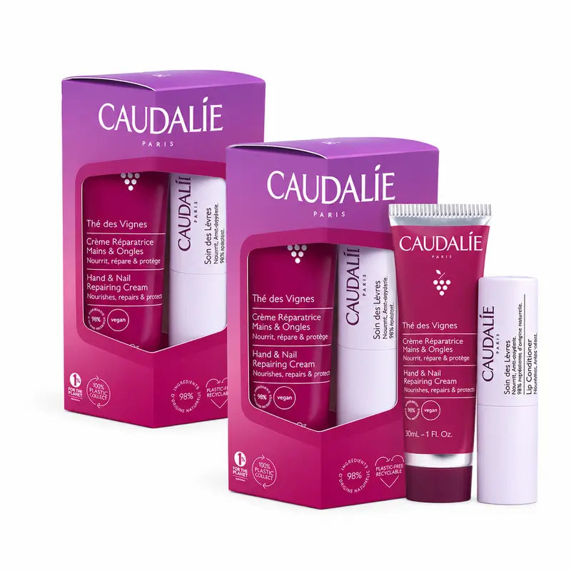 Caudalie Thé Des Vignes Duo mani e labbra, confezione da 2
