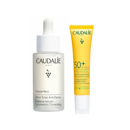 Caudalie Vinoperfect + Vinosun: trattamento antimacchie e solare, 30 ml + 40 ml