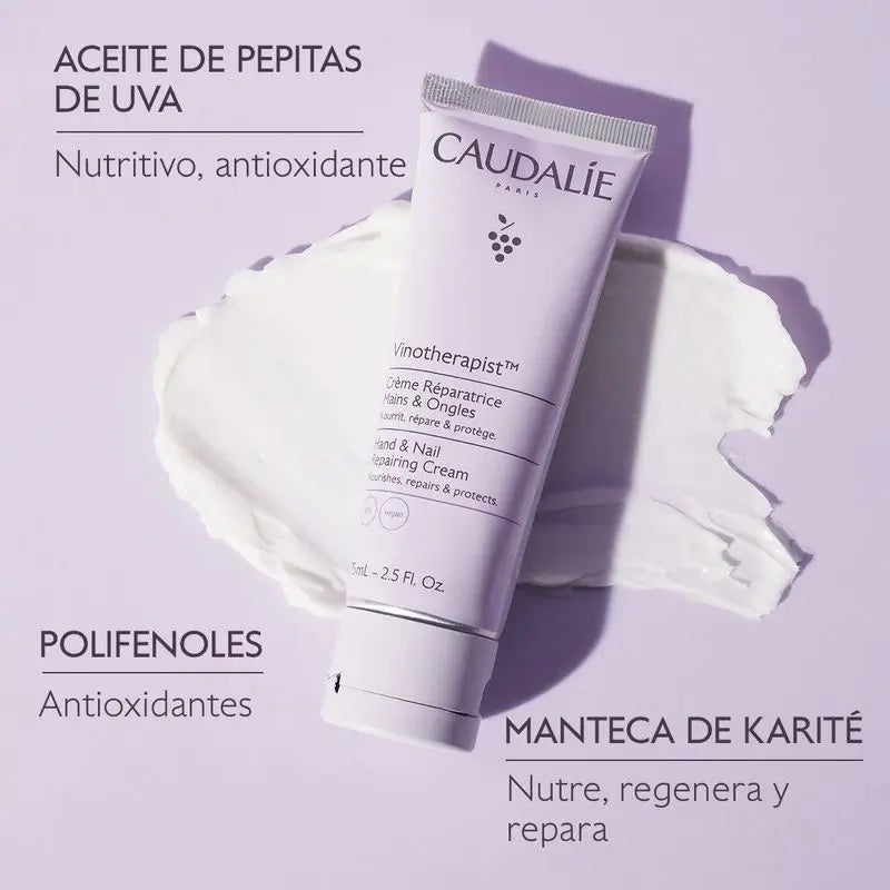 Caudalie Crema mani e unghie vinoterapica, 75 ml