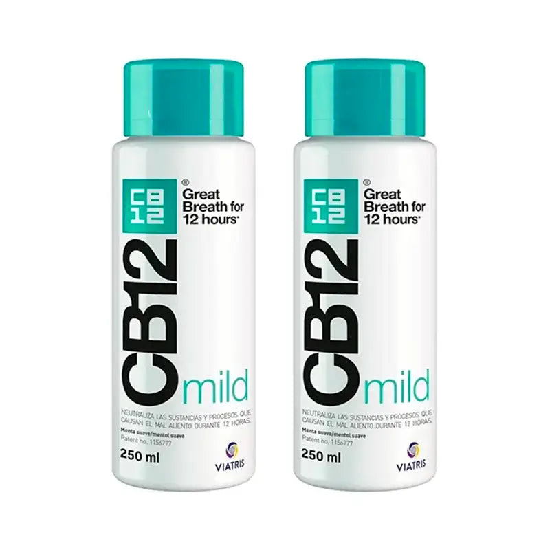 Cb12 Collutorio delicato Collutorio per alitosi al gusto di menta, 2X250 Ml