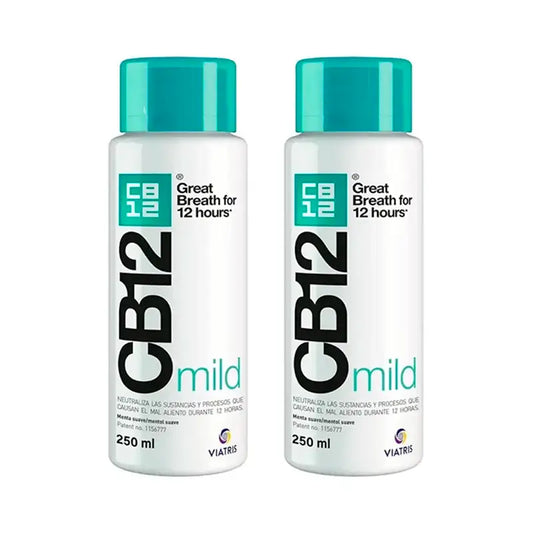 Cb12 Collutorio delicato Collutorio per alitosi al gusto di menta, 2X250 Ml
