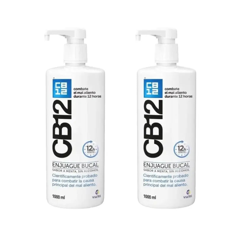 Cb12 Collutorio alla menta Collutorio per alitosi al gusto di menta, 2X1000 Ml