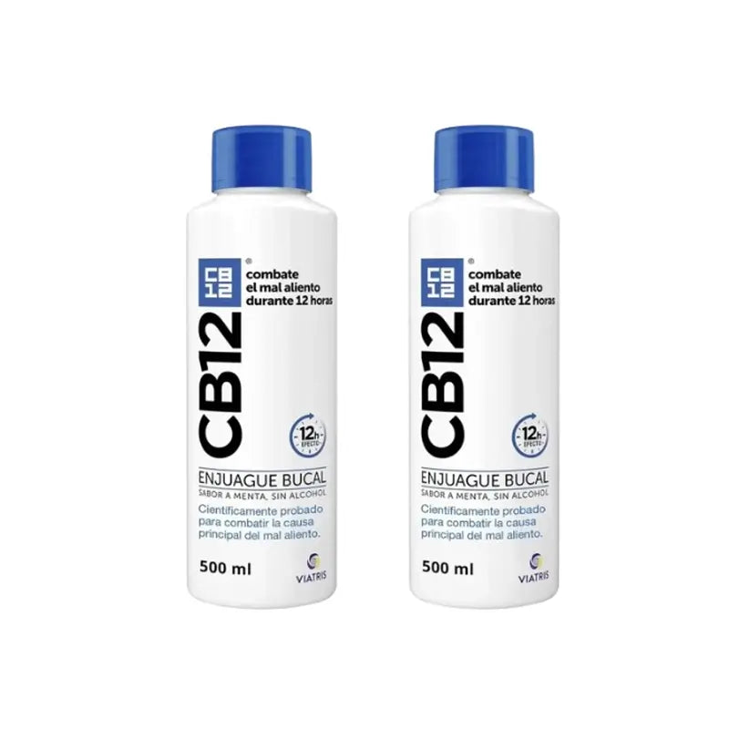 Cb12 Collutorio alla menta Collutorio per alitosi al gusto di menta, 2X500 Ml