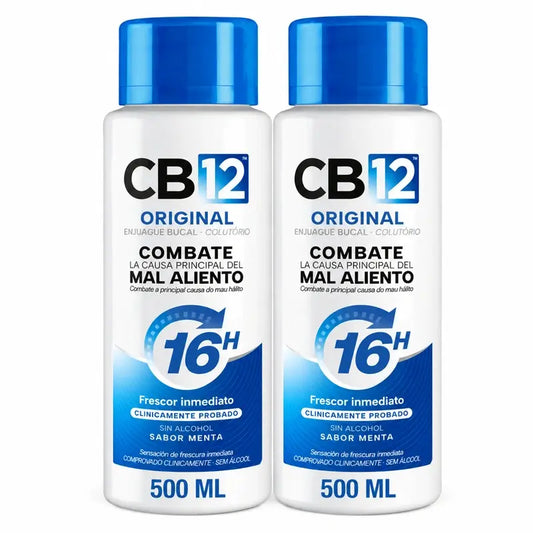 Cb12 Collutorio alla menta Collutorio per alitosi al gusto di menta, 2X500 Ml