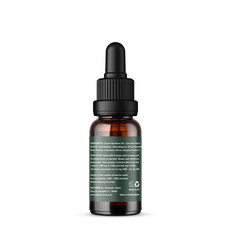 Cbd Home Olio di Cbd 15% + Cbg 5%, 10 ml