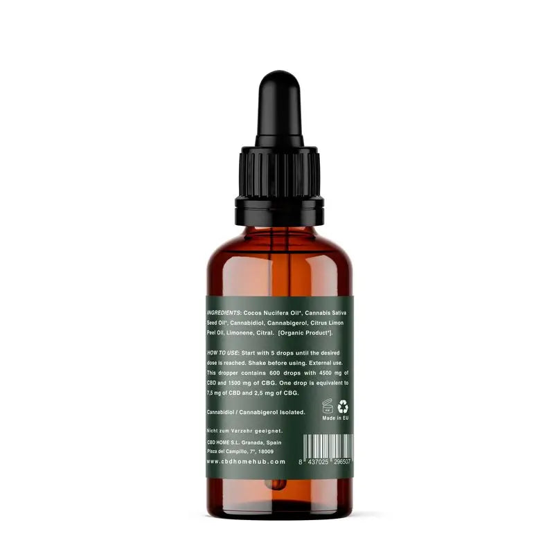Cbd Home Olio di Cbd 15% + Cbg 5%, 30 ml
