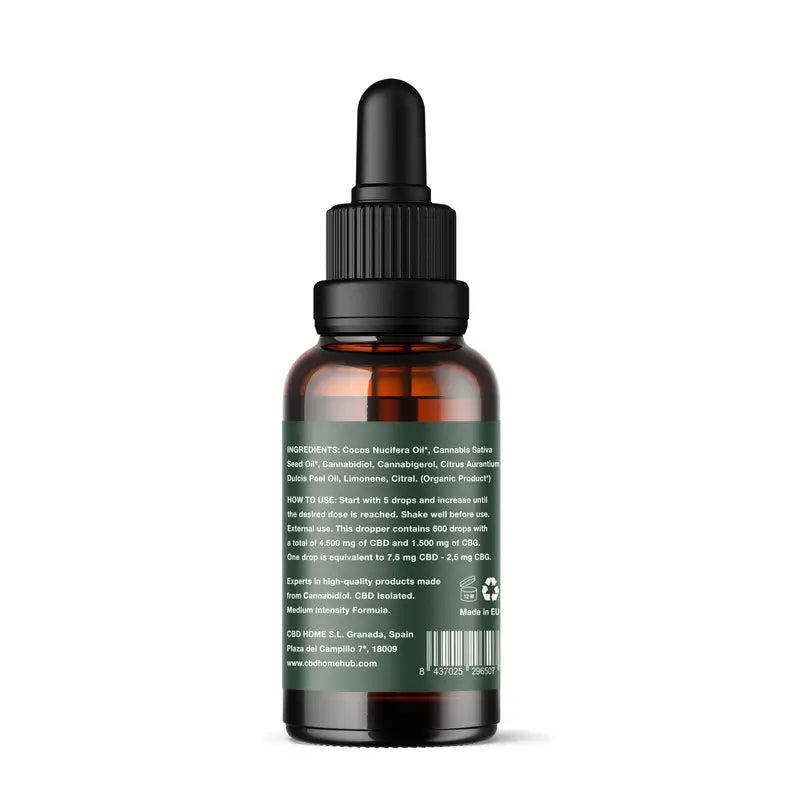 Cbd Home Olio di Cbd 15% + Cbg 5%, 30 ml