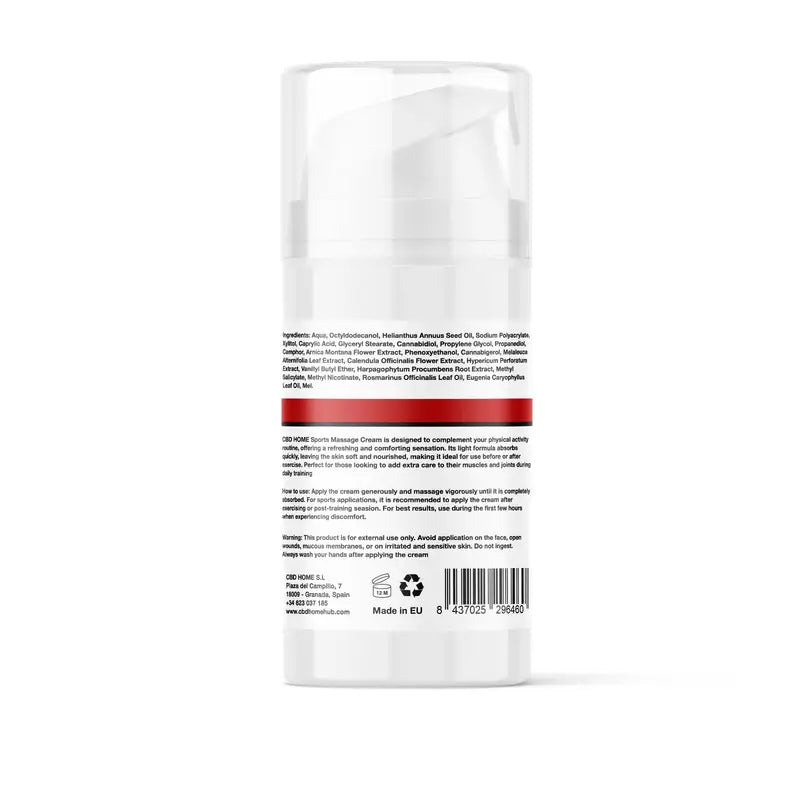 Cbd Home Sports Cbd + Cbg Crema riscaldante, 100 ml