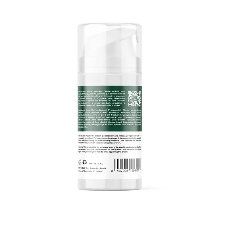 Crema sportiva Cbd Home Forte Cbd + Cbg, 100 ml