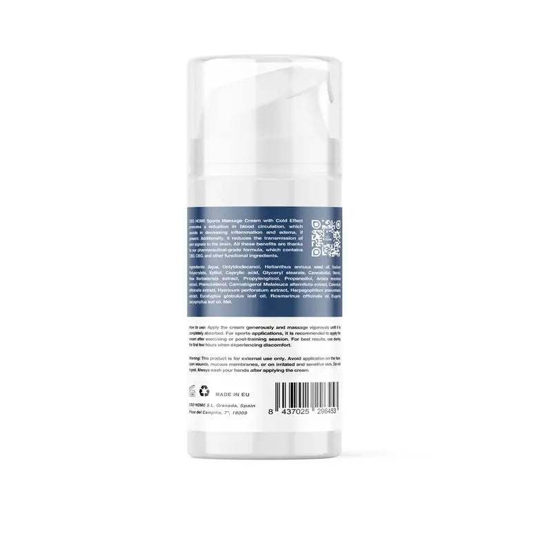Cbd Home Sports Crema fredda Cbd + Cbg, 100 ml