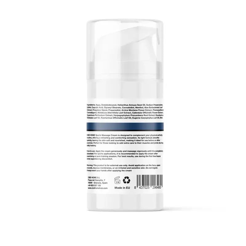 Cbd Home Sports Crema fredda Cbd + Cbg, 100 ml