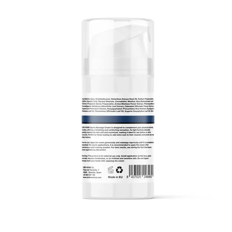 Cbd Home Sports Crema fredda Cbd + Cbg, 100 ml