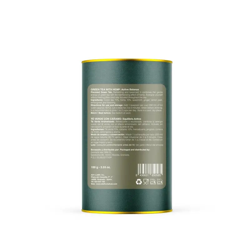 CBD HOME - Tè verde e canapa - 100 g