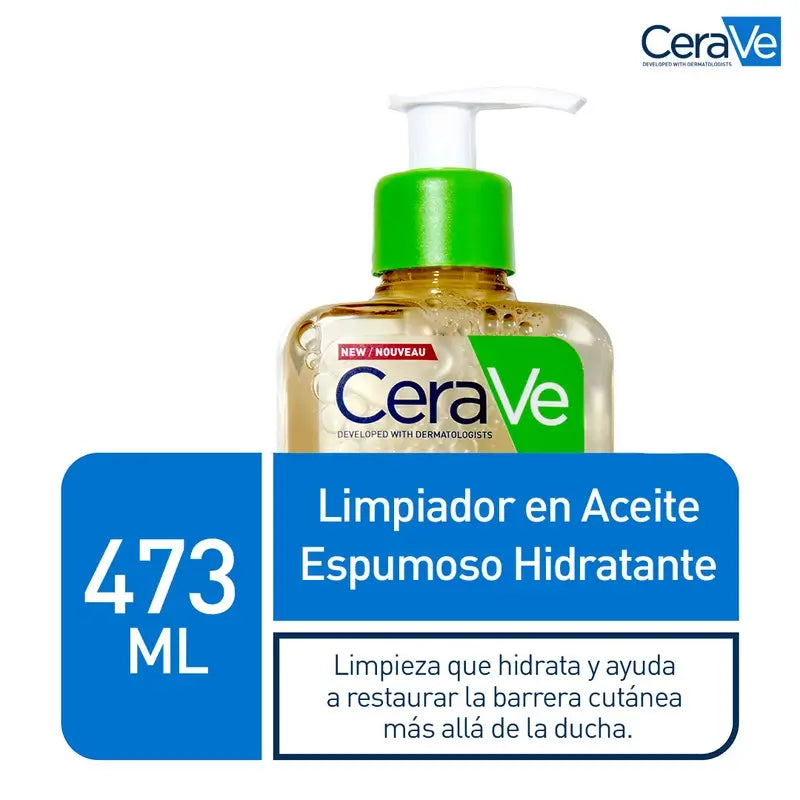 CeraVe Olio detergente schiumoso idratante, 473 ml