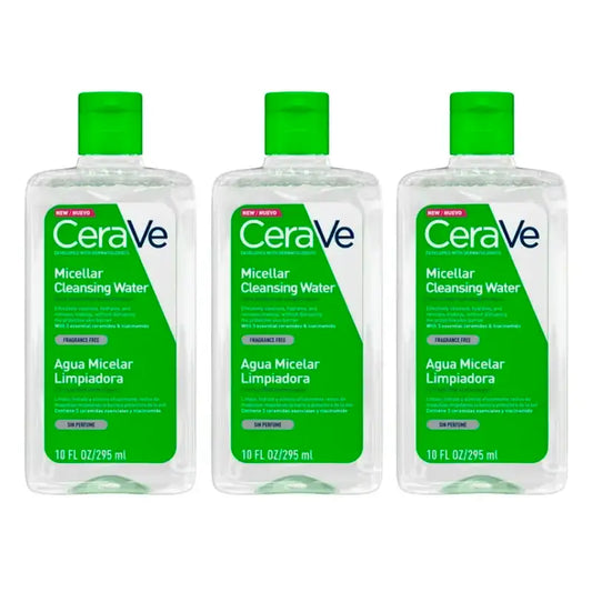 CeraVe Acqua Micellare Detergente, Confezione 3 x 295 ml