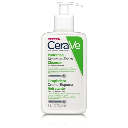 CeraVe Crema detergente-Schiuma detergente idratante, 236 ml