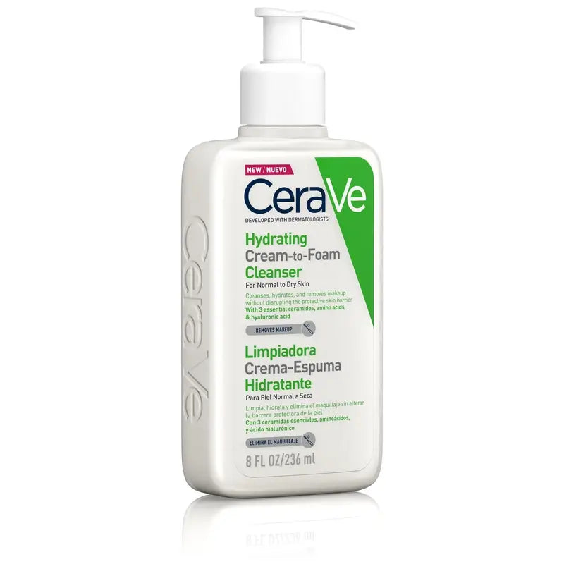 CeraVe Crema detergente-Schiuma detergente idratante, 236 ml
