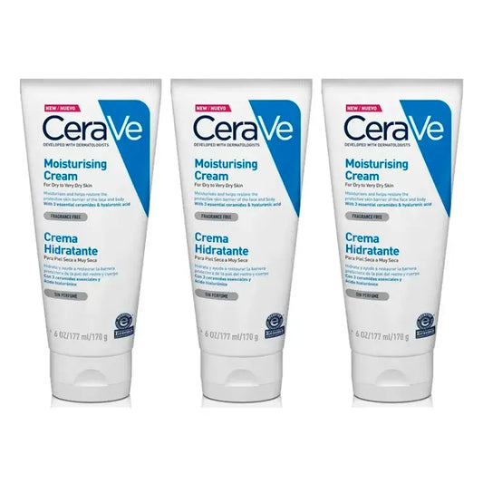 CeraVe Crema Idratante, Confezione 3 x 177 ml