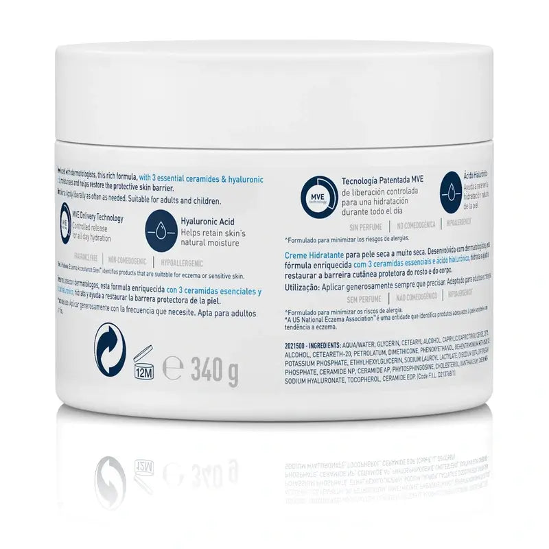 CeraVe Crema idratante per pelli secche, 340 gr