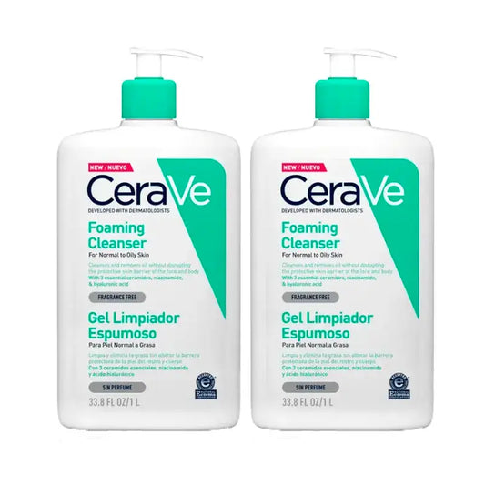 CeraVe Duplo Gel detergente schiumogeno, 2X1L