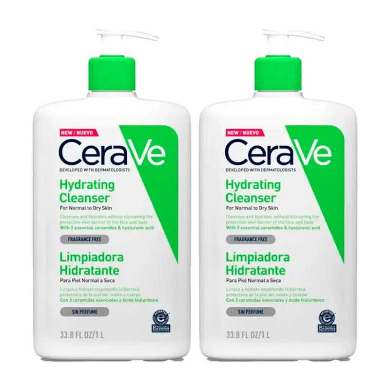 CeraVe Duplo Gel detergente idratante, 2X1L