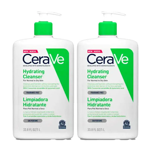 CeraVe Duplo Gel detergente idratante, 2X1L