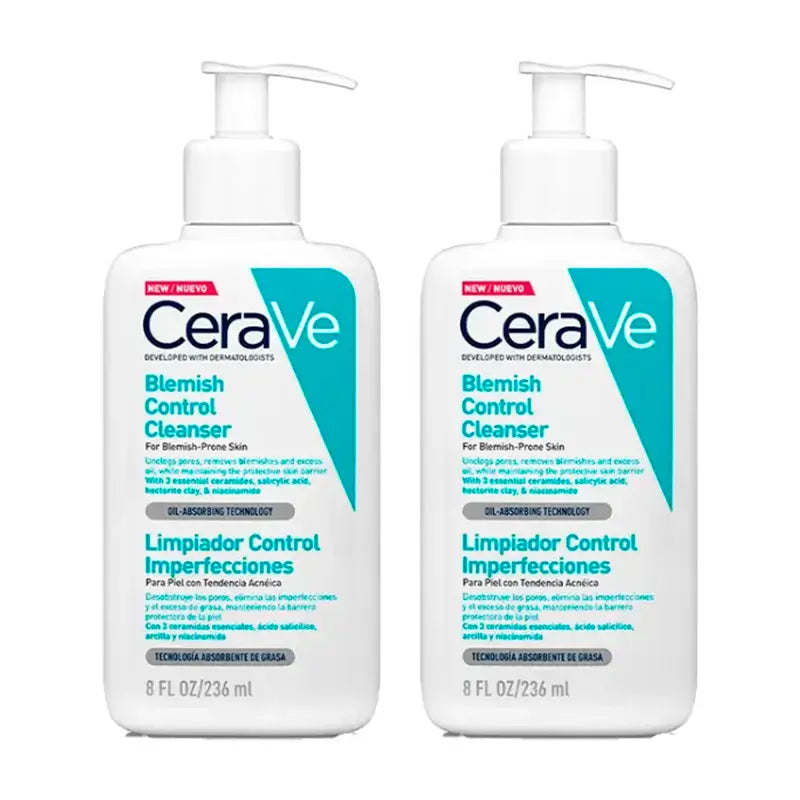 CeraVe Duplo Detergente Controllo Imperfezioni, 2X236 Ml