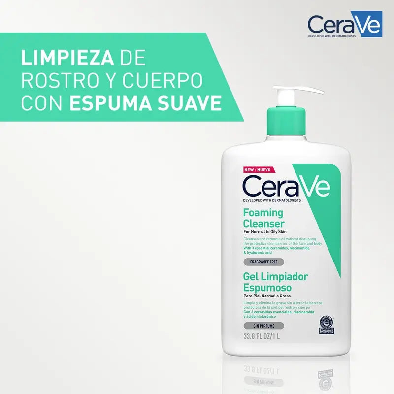 CeraVe Gel detergente schiumoso, 1l