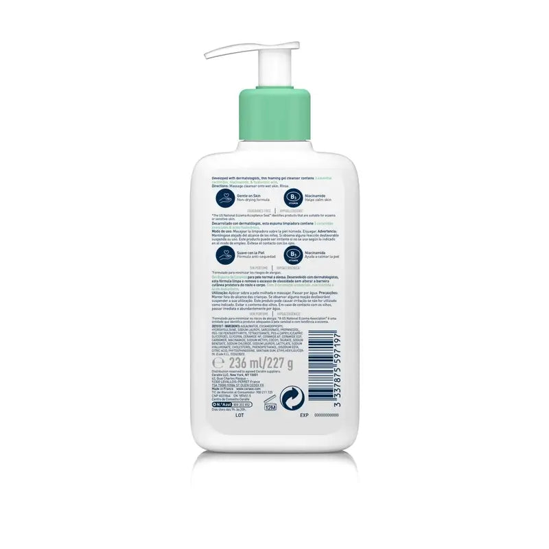 CeraVe Gel detergente schiumoso, 236 ml