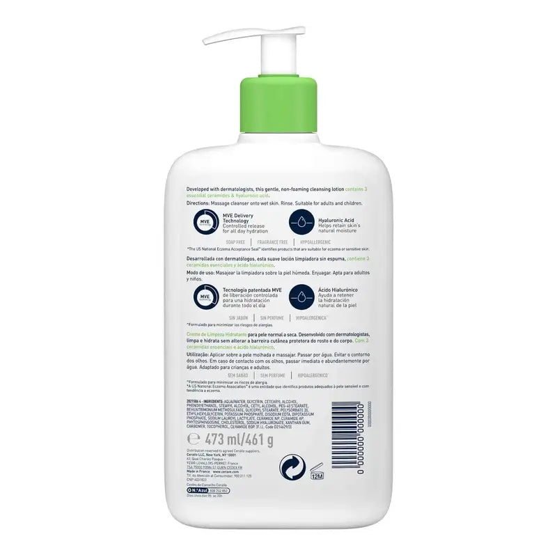 CeraVe Gel detergente idratante, 473 ml