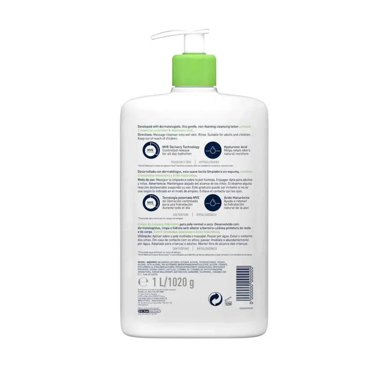 CeraVe Gel detergente idratante, 1l