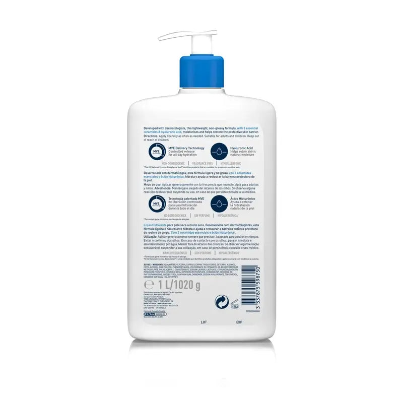 CeraVe Crema idratante, 1l