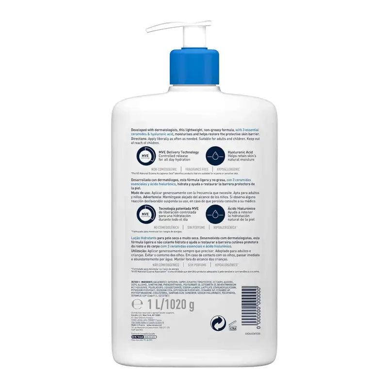 CeraVe Crema idratante, 1l