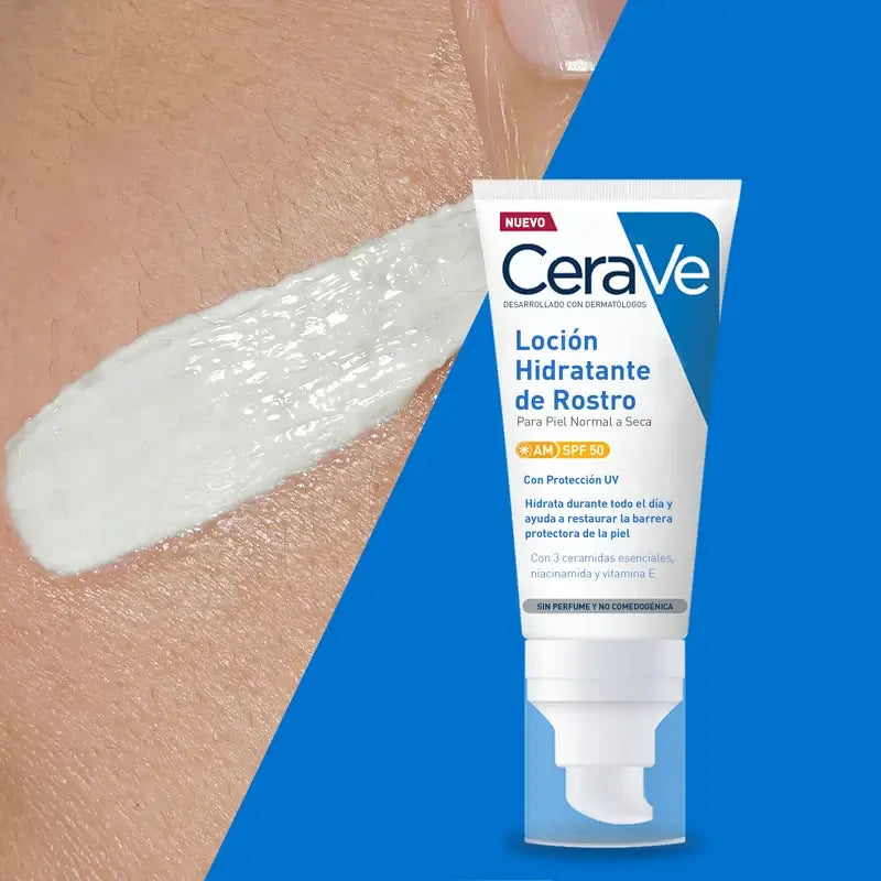 CeraVe Lozione idratante per il viso SPF 50, 52 ml