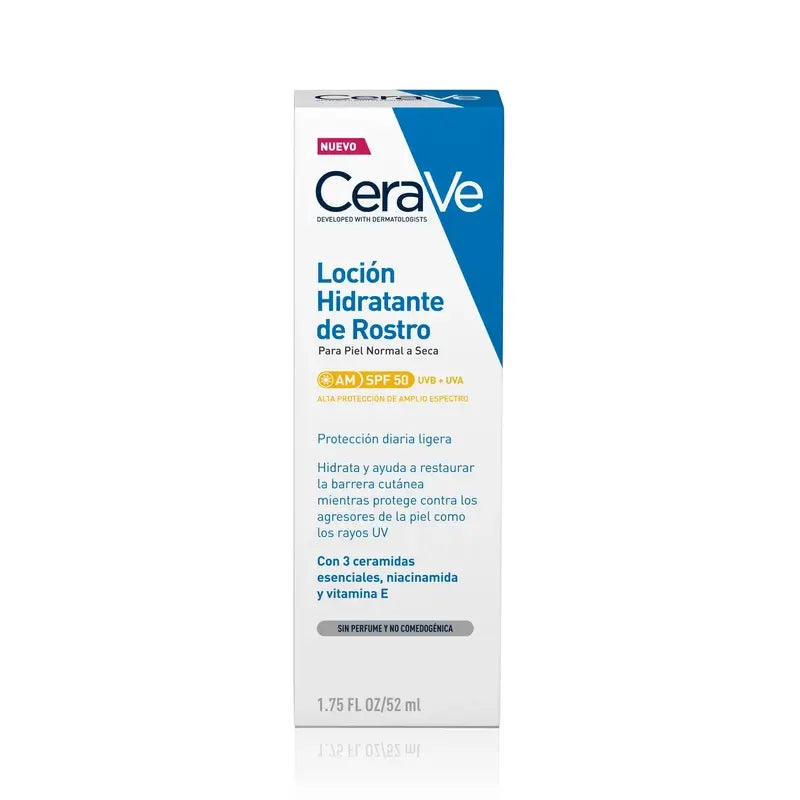 CeraVe Lozione idratante per il viso SPF 50, 52 ml