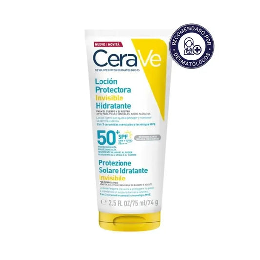 Cerave Invisible Protective Moisturising Lotion Spf 50+ Con 3 Ceramidi, 75 ml