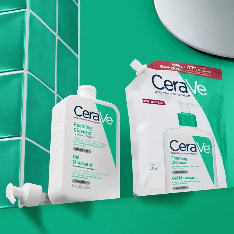 CeraVe Gel detergente schiumoso ricarica , 473 ml