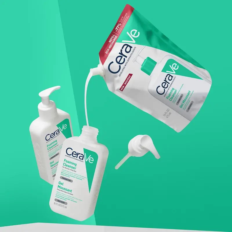 CeraVe Gel detergente schiumoso ricarica , 473 ml