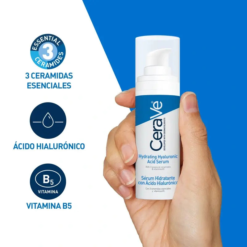 CeraVe Siero idratante all'acido ialuronico, 30 ml