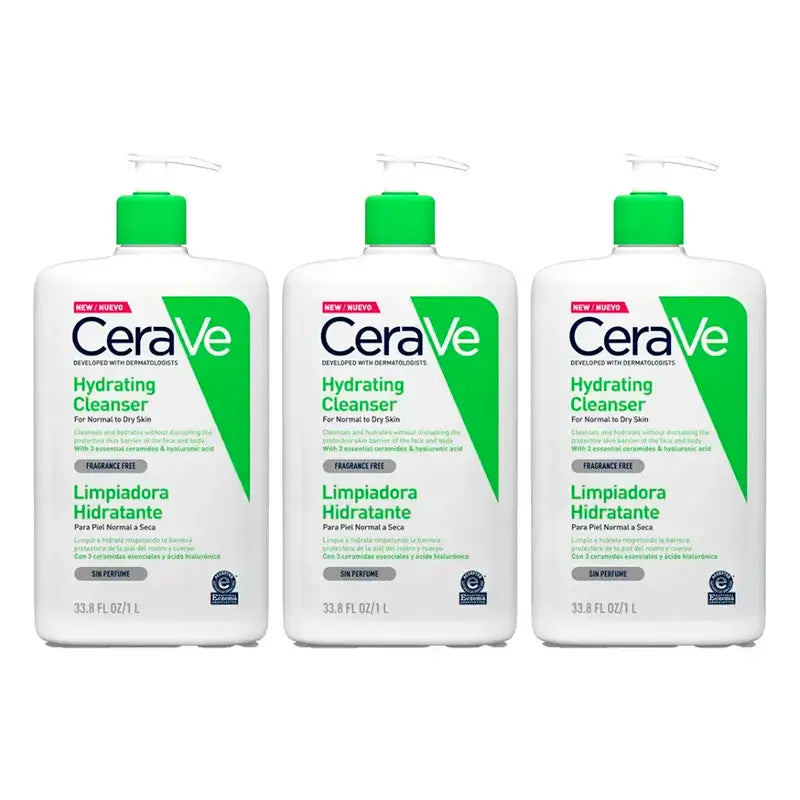 CeraVe Triplo Gel detergente idratante, 3X1L
