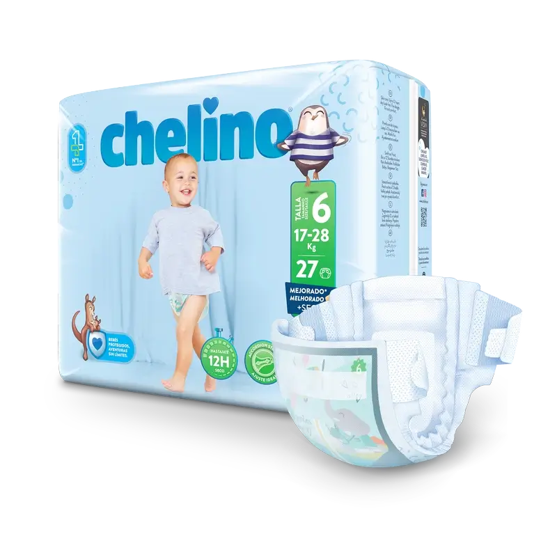 Pannolino Chelino taglia 6 (17-28 Kg) , 27 unità