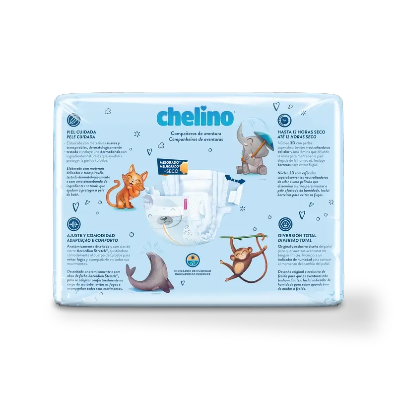 Pannolino Chelino taglia 2 (3-6 Kg) , 28 unità