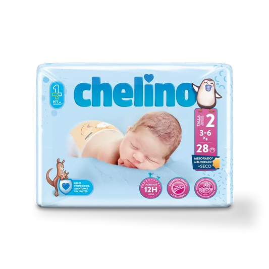 Pannolino Chelino taglia 2 (3-6 Kg) , 28 unità