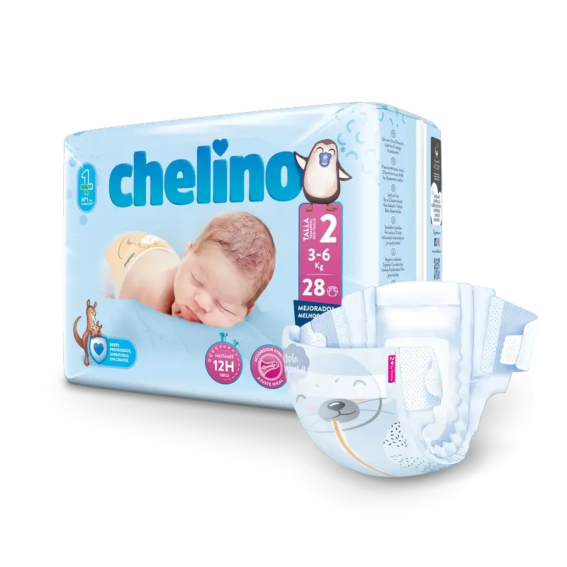 Pannolino Chelino taglia 2 (3-6 Kg) , 28 unità