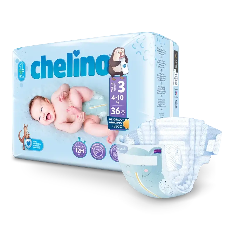 Pannolino Chelino taglia 3 (4-10 Kg) , 36 unità