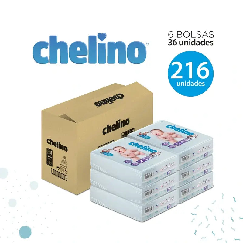 Pannolino Chelino taglia 3 (4-10 Kg) , 36 unità