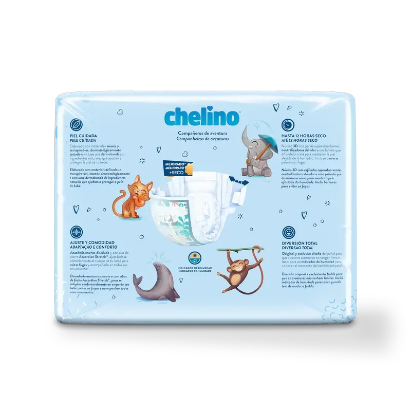Pannolino Chelino taglia 4 (9-15 Kg) , 34 unità