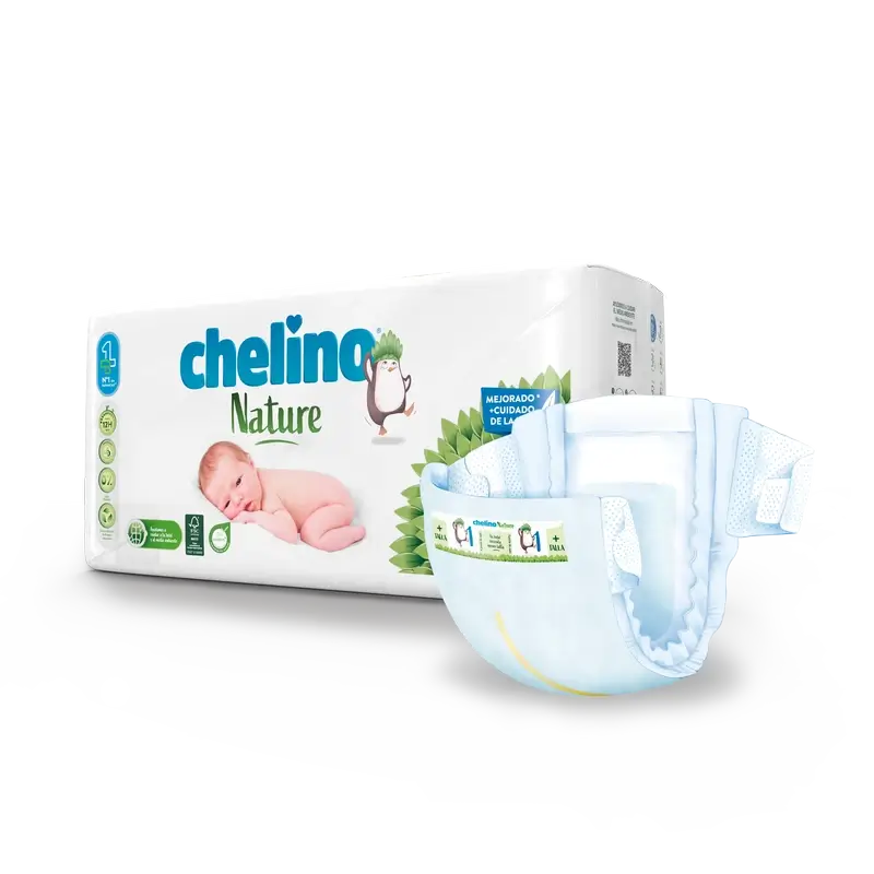 Pannolino Chelino Nature Taglia 1 (1-3 Kg) , 28 unità