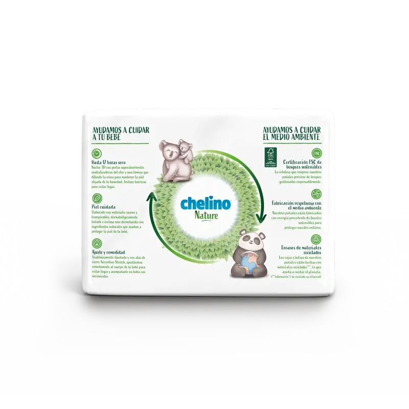 Pannolino Chelino Nature Taglia 2 (3-6 Kg) , 28 unità