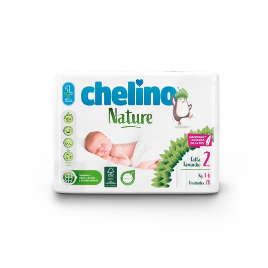 Pannolino Chelino Nature Taglia 2 (3-6 Kg) , 28 unità